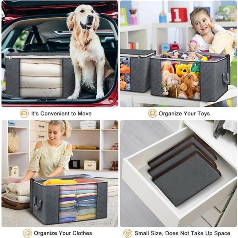 Clothes Storage, Foldable Large Storage Bags, Storage and Organization for Cloth - Picture 5 of 7